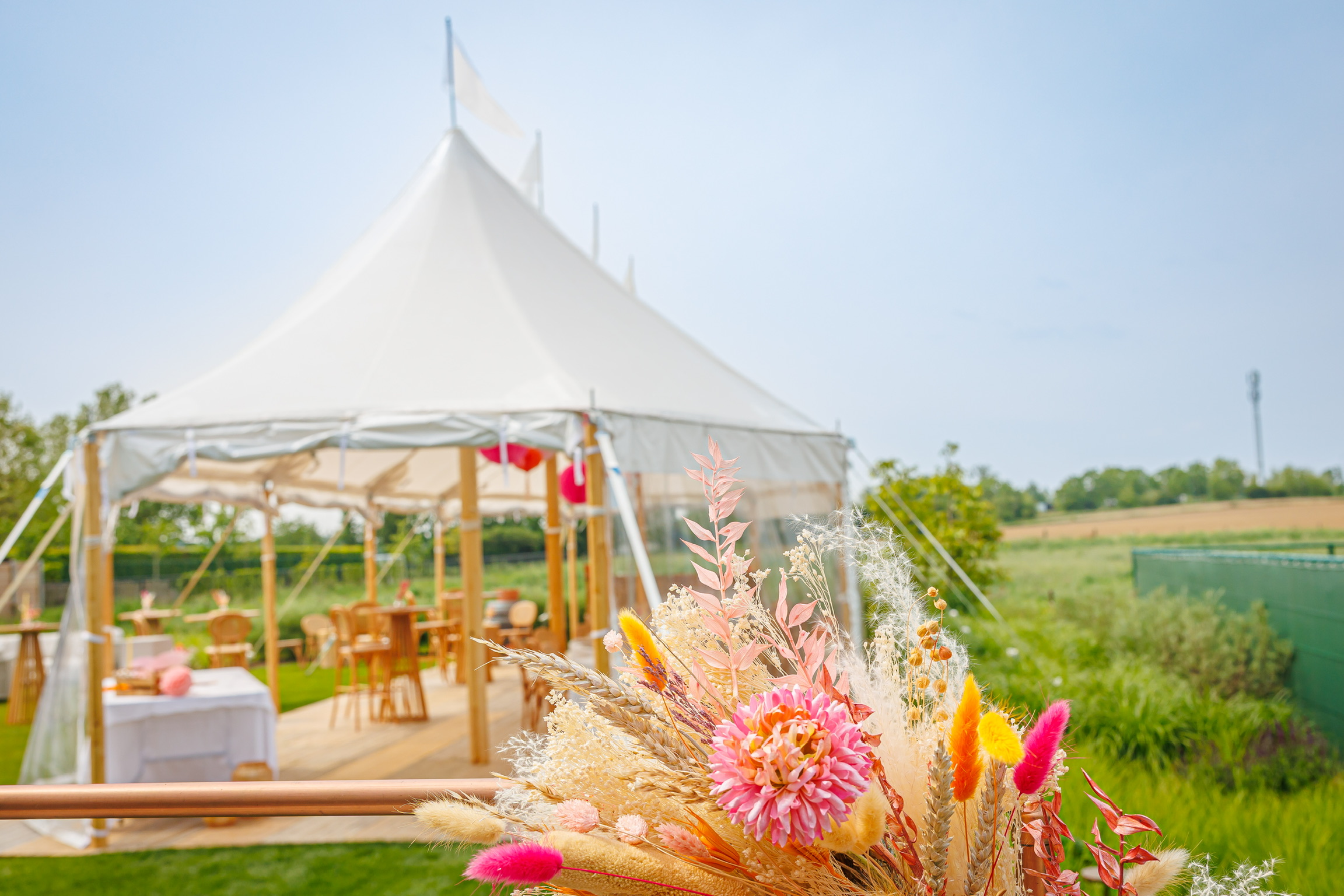 Communiefeest in een tent