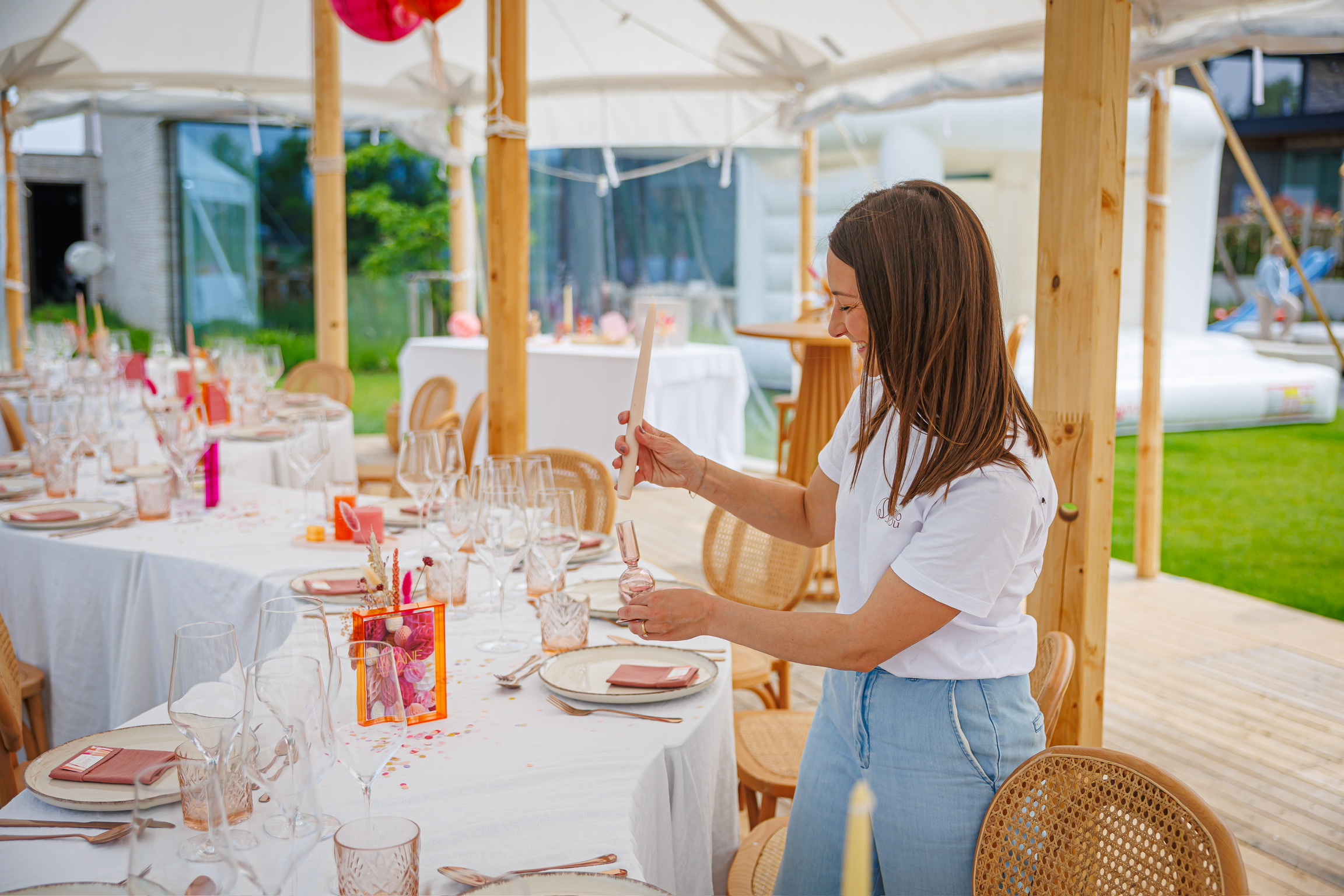 Communiefeest in een tent