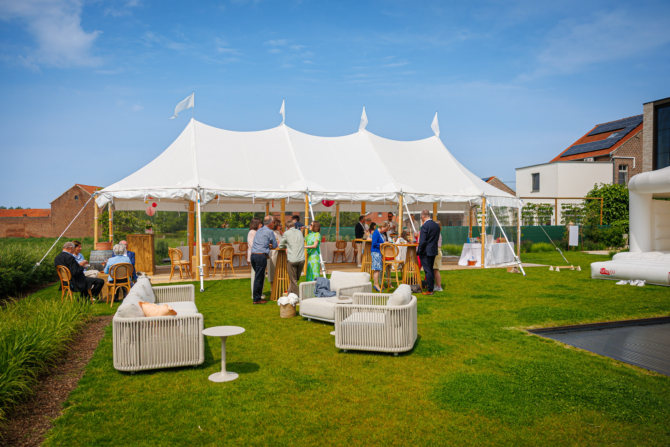 Communiefeest in een tent