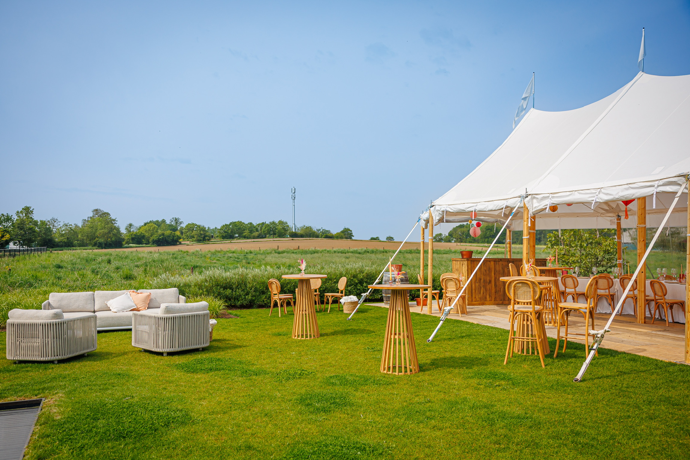 Communiefeest in een tent